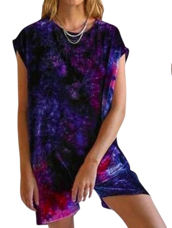 Free People Pants - Free People Riverside Velvet Romper Purple Tie Dye Silk Blend Boho Small NWT